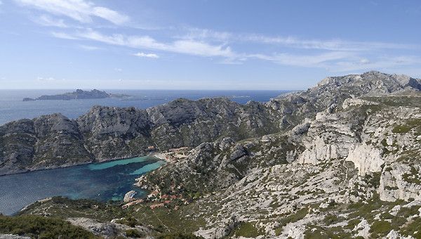 vue sur la calanque de sormiou