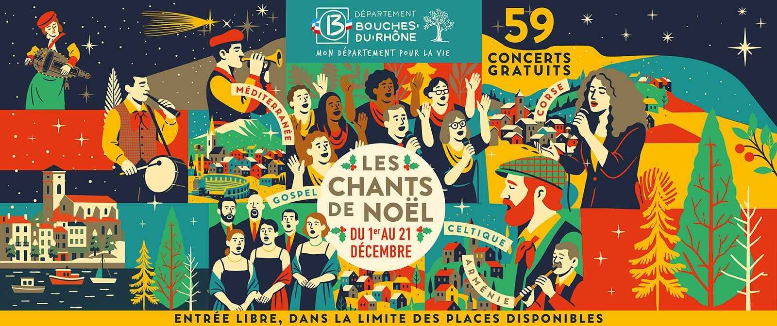 Chants de Noel : 59 concerts gratuits du 01 au 31 décembre organisés par le département des Bouches du Rhône